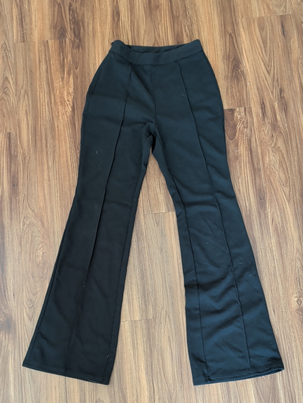 SHEIN Black Flared Knit Pants